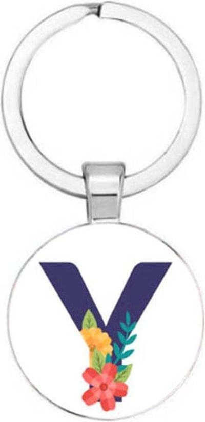 Akyol - Letter Y Sleutelhanger - Alfabet - Als je naam begint met de letter Y - Leuk kado voor iemand waarbij zijn naam begint met de letter Y - 2,5 x 2,5 CM