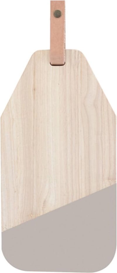Kaasplank Limbo - Rubberhout met Leer - Warm Grijs - TAK Design