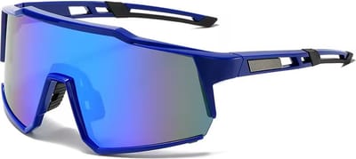 Sport Zonnebril - Fietsbril - Blauw Frame - Blauwe Lens
