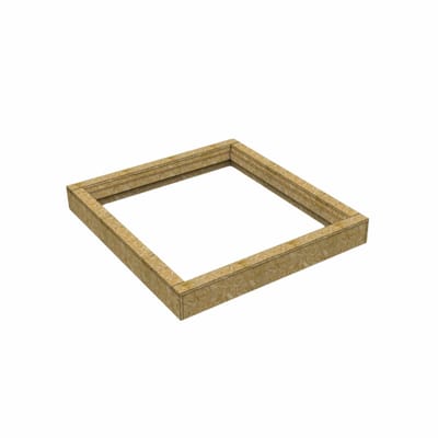 OSB geïsoleerde opstand voor dakraam voor schuin dak 30 x 30 cm