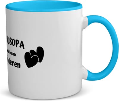 Akyol - bonusopa van de leukste kinderen koffiemok - theemok - blauw - Opa - de leukste opa - verjaardag - cadeautje voor opa - kado - geschenk - 350 ML inhoud