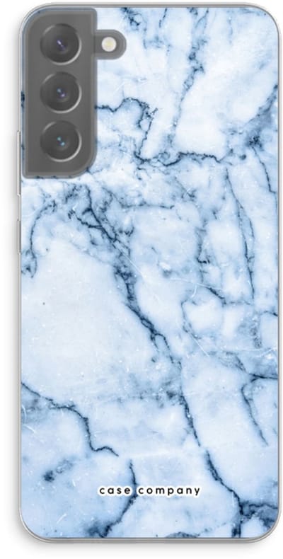Case Company® - Hoesje geschikt voor Samsung Galaxy S22 Plus hoesje - Blauw marmer - Soft Cover Telefoonhoesje - Bescherming aan alle Kanten en Schermrand