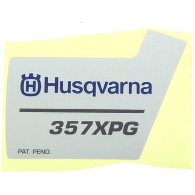 Husqvarna 357xpg starterkap sticker