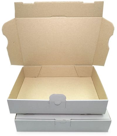 25 x Ecologische Witte Kartonnen Postdozen/ Verzenddozen 32 x 22,5 x 5 cm formaat A4 / Doosjes Karton voor E-commerce & Verzending