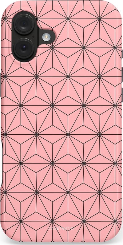 Casetastic hoesje geschikt voor Apple iPhone 16 Plus - MagSafe - Dubbellaagse bescherming - Roze Zwarte Fashion Paris Patroon - Fashion Case - Lichtroze