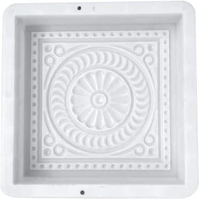Betonmal Bloemblaadje - Tuinpad Mal - Pad Aanleggen - Herbruikbaar Plastic - 32x32x6cm - Grijs