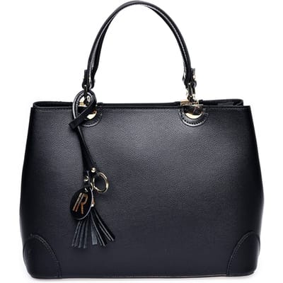Isabella Rhea Zwart Rundleer Tas