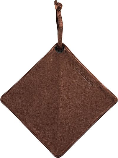 Dutchdeluxes - Volnerf leer - Uniek - Pannenlap - Hittebestendig tot 240°C - 1 stuk - Bruin