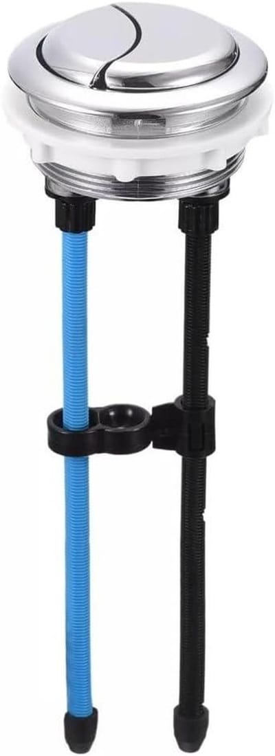 Toilet Knop - Dubbele Spoelknop - Water Besparen - Efficiënt Dual Push - 48mm Schroefdraad - Chroom
