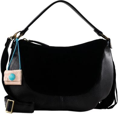 Gabs Leren schoudertas Marty TG Bowling Bag Nero zwart