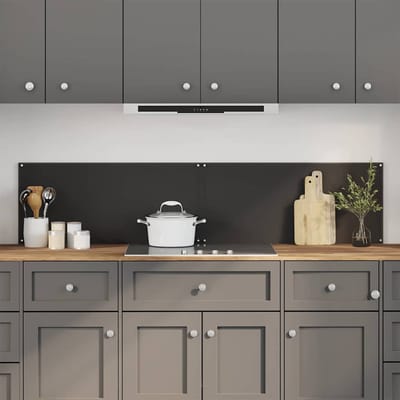 vidaXL - Keukenachterwand - 2 - st - Zwart - 90 - x - 40 - cm - gehard - glas