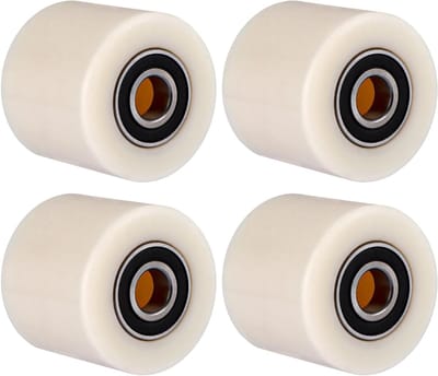 Set van 4 polyamide nylon wielen voor heftruck, duurzaam en slijtvast, geschikt voor diverse toepassingen