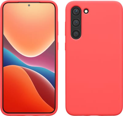 kwmobile telefoonhoesje geschikt voor Samsung Galaxy S23 Plus - Hoesje met siliconen coating - Smartphone case in neon koraal