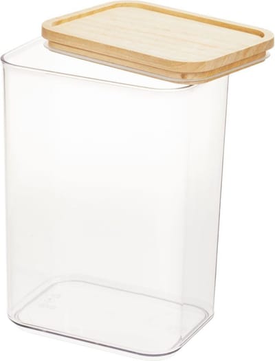 Vershouddoos, Voorraadpot, 3192 ML, Transparant, Paulownia Hout - iDesign | Ecozen