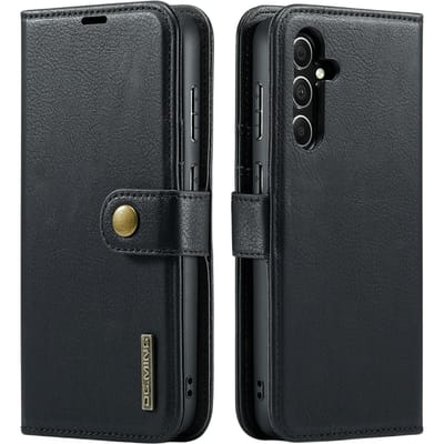 DG.MING Samsung S23 FE Lederen 2-in-1 Wallet en Hoesje Zwart