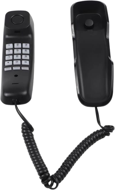 Telefoon met snoer - Vaste telefoon - Thuis bellen - 13-cijferig geheugen - 19x6x5.8 cm - Wit