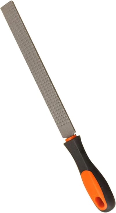 Houtvijl Platte Rasp - Metaalvijl Houtbewerking - Vormgeven Gladmaken - Ergonomische Grip - 31 cm Lengte - Zwart