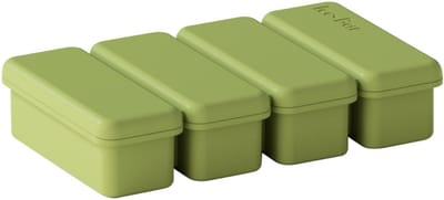 Siliconen ijsblokjesvorm - Soepblokjesbakje met deksel - Kleine diepvriesbakjes - Voedselbewaring - Geschikt voor voedsel, vruchtensap, sauzen, bouillon en desserts (groen)