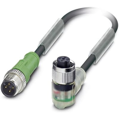 Phoenix Contact 1668548 Sensor/actuator connector, geassembleerd M12 Aantal polen (sensoren): 4 Stekker, recht, Bus, haaks 3.00 m 1 stuk(s)