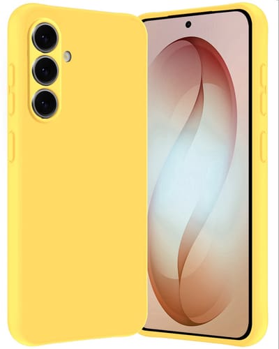 Hoes - Geschikt voor Samsung Galaxy S26 - Sterk & Shockproof - Hoesje Cover - Siliconen Case - Geel