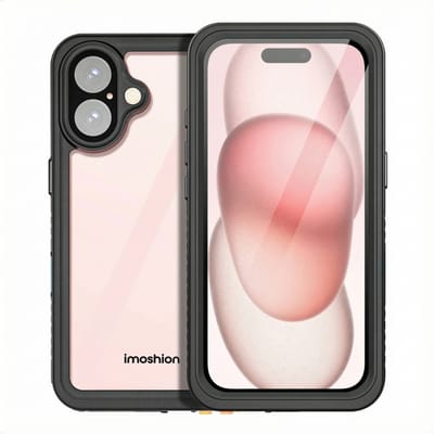 imoshion Hoesje - Geschikt voor Apple iPhone 16 - Waterproof 360 case - Zwart