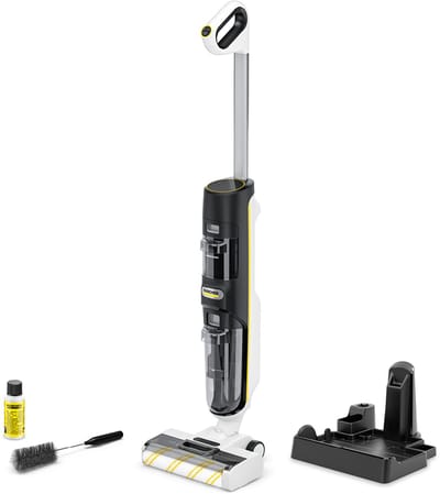 Kärcher FCV 4 vloerreiniger met zuigfunctie - 3-in-1 Xtra!Clean - Looptijd accu: 45 min - Oppervlakteprestatie 200 m² - Schoonwatertank 750 ml - Vuilwatertank 450 ml