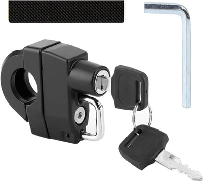 Motorcycle Helmet Lock - Universele Helmet Lock met Sleutels - Diefstalbeveiliging voor Stuurbuizen 22 tot 28 mm - Voor Motorfiets, Fiets of Scooter