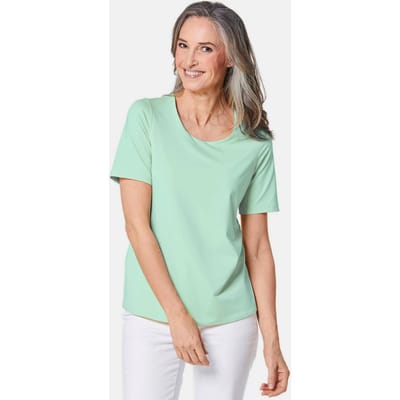 Verzorgd shirt dat mooi in model blijft - mintgroen - Gr. 52 van Goldner Fashion
