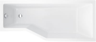 Badland INTEGRA bad met douchewand 150 x 75 cm rechts wit met styropor ombouw