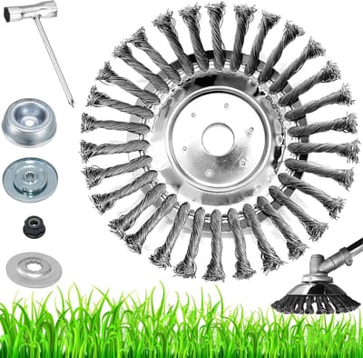 Onkruidborstel metaal professionele bosmaaier borstel trimmer - voor tuin en bestrating Onkruidborstel