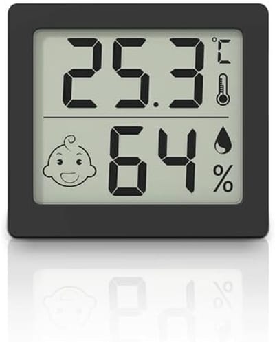 Ultradunne digitale thermometer en hygrometer voor binnen - 3,1 inch