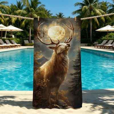 Boshert Kunst Handdoek Voor Buiten Kamperen Strandhanddoek Super Absorberend Sneldrogend Zomerhanddoek STJ40x70CM