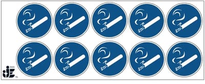 Roken toegestaan gebodssticker | 5 cm - 10 stuks per vel