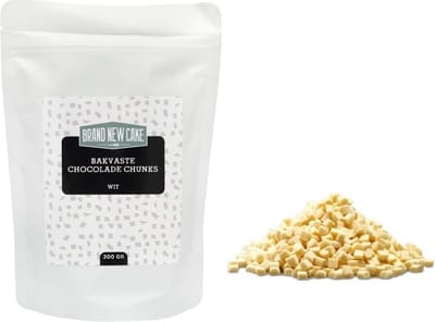 BrandNewCake® Chocolade Chunks Wit 300gr - Witte Chocolade Chunks voor Muffin en Taartdecoratie - Chocolade Bakvaste