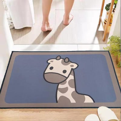 Tapis d'entrée dessin animé, Tapis animaux mignons style identique, Tapis de salle de bain en velours cristal 40*60cm
