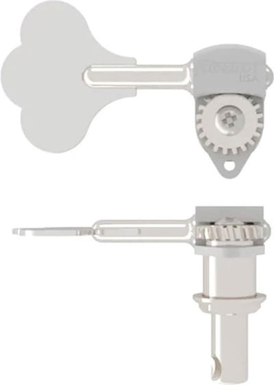 Hipshot HS0670CT HB6 3/8 USA Ultralite bass tuning machine, chrome, clover key, treble side