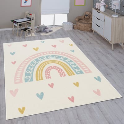Paco Home Vloerkleed voor de kinderkamer Vloerkleed Kinderkamer Meisjes Jongens Verschillende Motieven En Formaten 133 cm Quadrat
