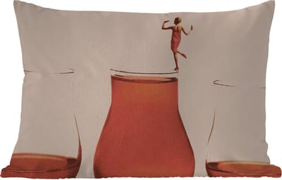 Buitenkussens - Vrouw - Wijn - Wijnglas - Vintage - 60x40 cm - Weerbestendig