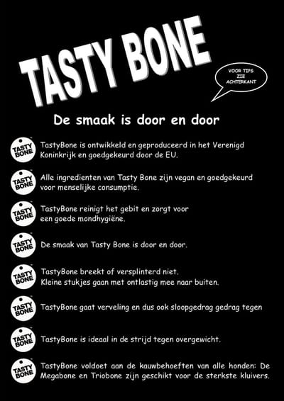 TastyBone - Large - Roast Beef & Red Wine - Hond - Kauwspeelgoed - Vegan - Kluif - Nylabone