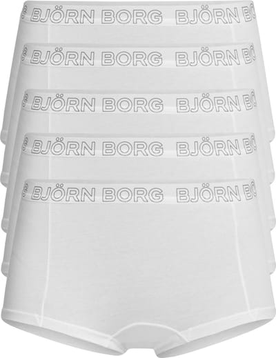 Bjorn Borg Dames Minishort 5-Pack Cotton Stretch Wit [Maat XS]