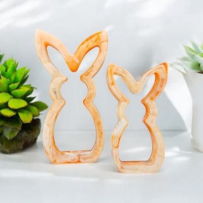 Resin Art JR: Paas decoratie / Decoratieve Epoxy Paashazen (set van 2 st.)