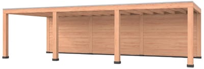 Douglas overkapping, 900 x 400, met achterwand, Westwood Modern Plus