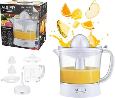 Citruspers - Sapcentrifuge - Vers sap maken - Automatische startstop - 1 liter capaciteit - Zwart