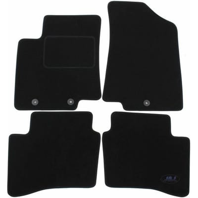 Zwarte Velours Vloermat - J&J AUTOMOTIVE - Kia Rio 2011-2017 - Op Maat Gemaakt - Antislip - Waterdicht