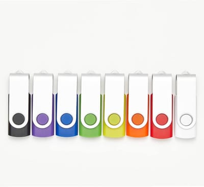 USB Flash Drives - Geheugensticks - Bestanden Opslaan - Draaibaar Zwenkontwerp - 128 MB - 5 Willekeurige Kleuren