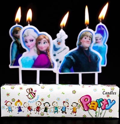 ProductGoods - 5 Verjaardagskaarsjes Frozen | Frozen | Verjaardag | Traktatie | Taart Decoratie | Kinderen | Vuurwerk taartversiering
