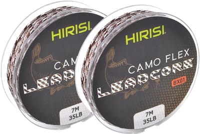 2x Leadcore Vislijn Karpervissen 15,9kg 7m Gevlochten Camouflage