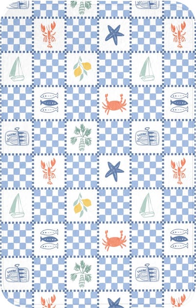 WC mat 50x80 cm - Antislip - Zomer - Patroon - Vierkant - Toiletmat - Vloermat - Douchemat - Toilet tapijt - Toiletmatten