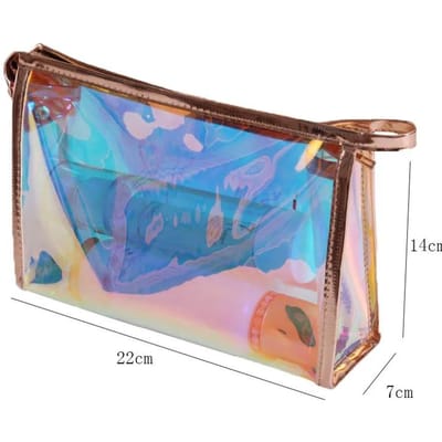 Make-up Tassen Transparant Mooi Mode Laser Reizen Cosmetische Tas Toiletartikelen Penseel Tassen Organizer Noodzakelijke Hoes Wassen Make-up Doos gray