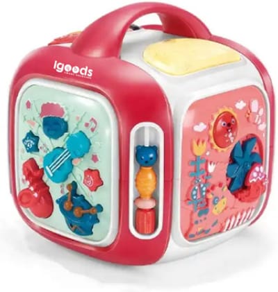 IGOODS 6-in-1 Activiteiten Kubus - Activity Center Baby - Activity Center - Baby Speelgoed - Kinder Speelgoed - Educatief Speelgoed-Baby Activiteiten Kubus - Educatief Babyspeelgoed - Roze